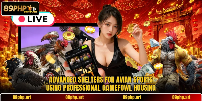 Advanced shelters for avian sports using professional gamefowl housing