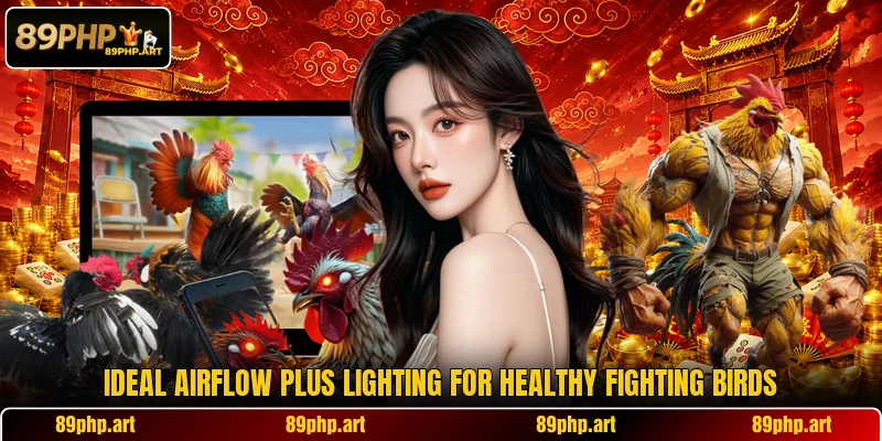 Ideal airflow plus lighting for healthy fighting birds