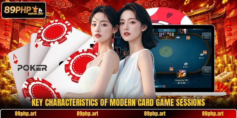 Key characteristics of modern card game sessions