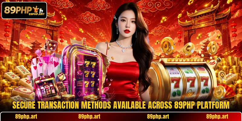 Secure transaction methods available across 89PHP platform