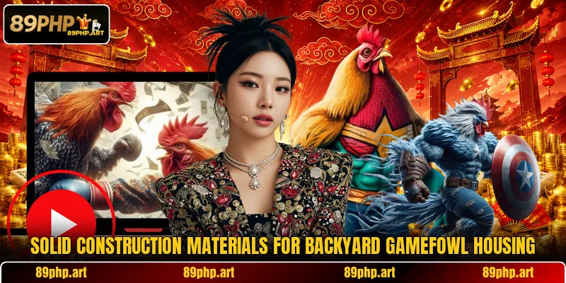 Solid construction materials for backyard gamefowl housing