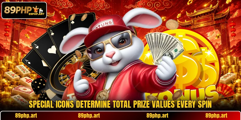 Special icons determine total prize values every spin