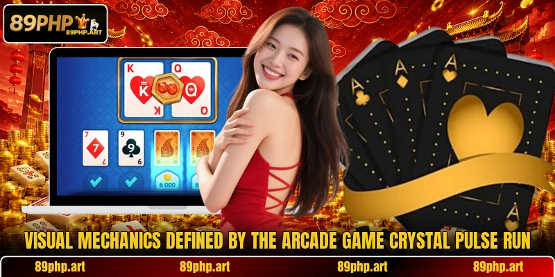 Visual mechanics defined by the arcade game Crystal Pulse Run
